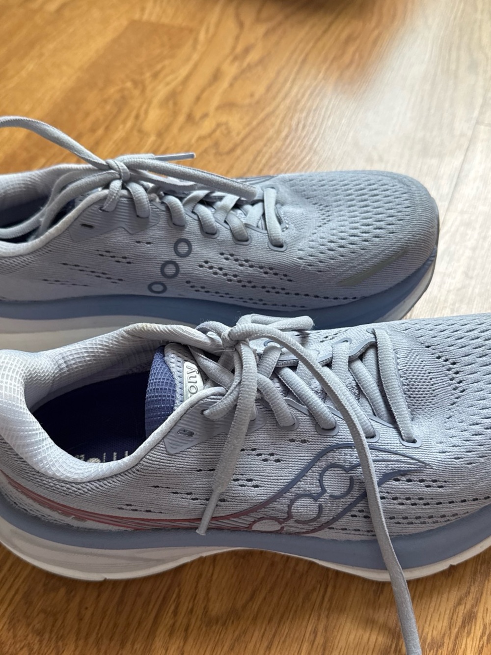 Saucony Light Blue and Pink Women's Running Sneakers